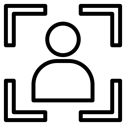 Face detection mode portrait image icon