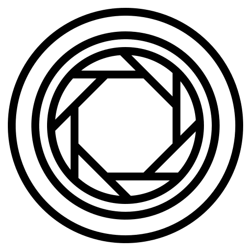 Diaphragm photograph photo camera videography icon Diaphragm photograph photo camera videography icon