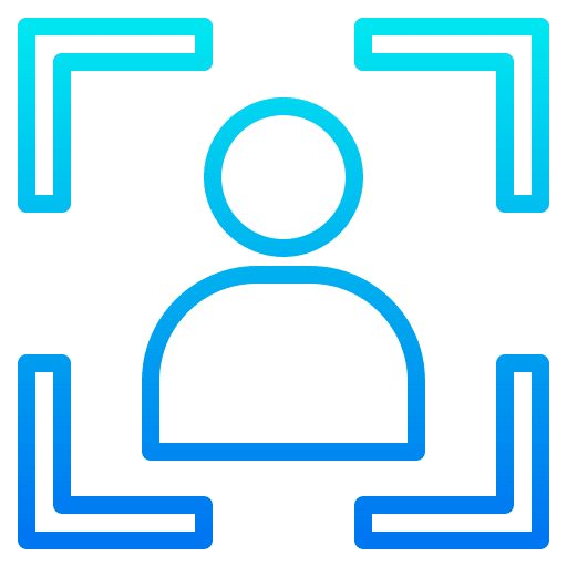 Face detection mode face detection camera icon