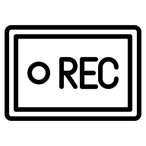 Record record video player ui icon Record record video player ui icon