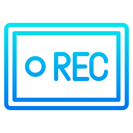 Record video player multimedia option button icon Record video player multimedia option button icon