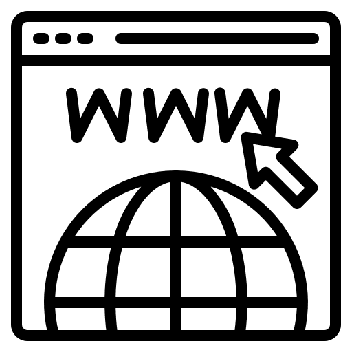 Www world wide web domains internet icon Www world wide web domains internet icon