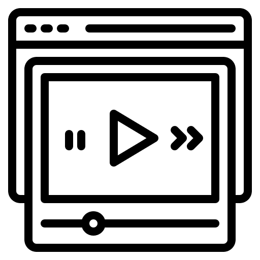 Video player interface entertainment music and multimedia icon Video player interface entertainment music and multimedia icon