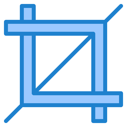 Crop trim cut ui icon
