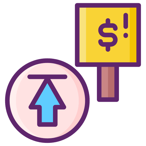 Auction business and finance bid auctions icon