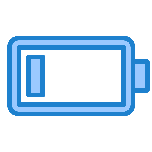 Low battery battery level low battery technology icon