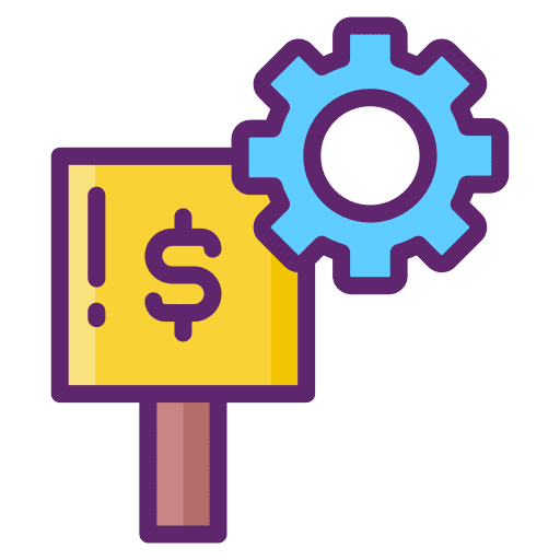 Bid bid auctions trade icon