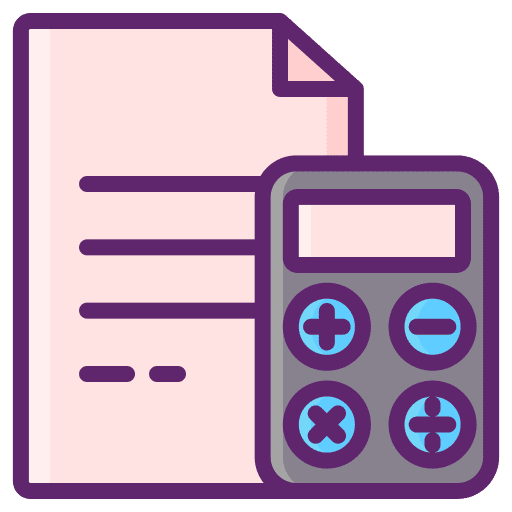 Estimate information cost sign icon