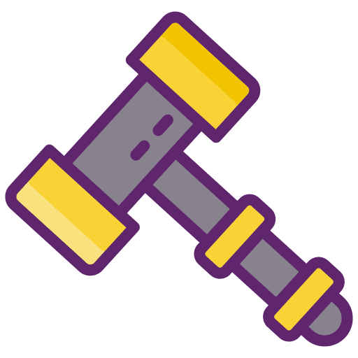 Gavel business and finance offer miscellaneous icon