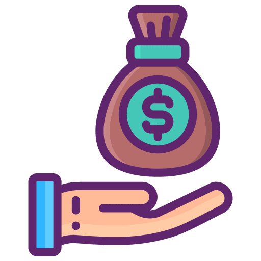 Percentage commission trading seller icon