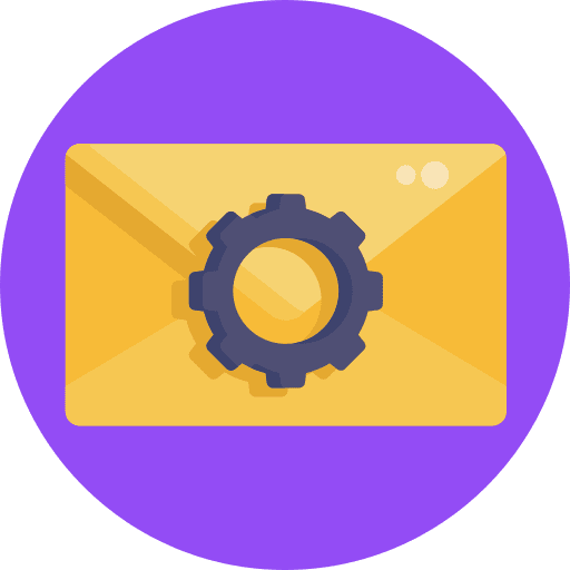 Email mails message settings icon Email mails message settings icon