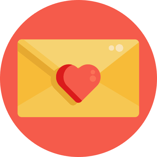 Email message envelope heart icon Email message envelope heart icon