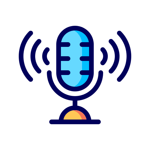 Voice recording podcast record music and multimedia icon