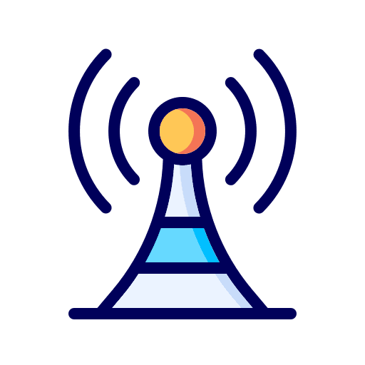 Broadcast broadcasting radio transmitter icon