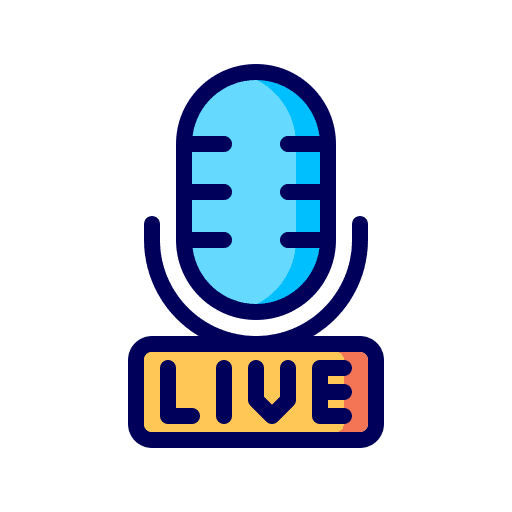 Live broadcast live broadcast live radio icon Live broadcast live broadcast live radio icon