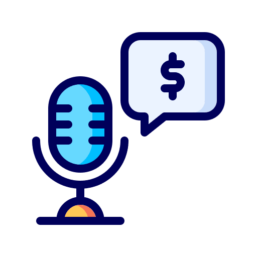 Voice recording podcast music and multimedia radio icon Voice recording podcast music and multimedia radio icon