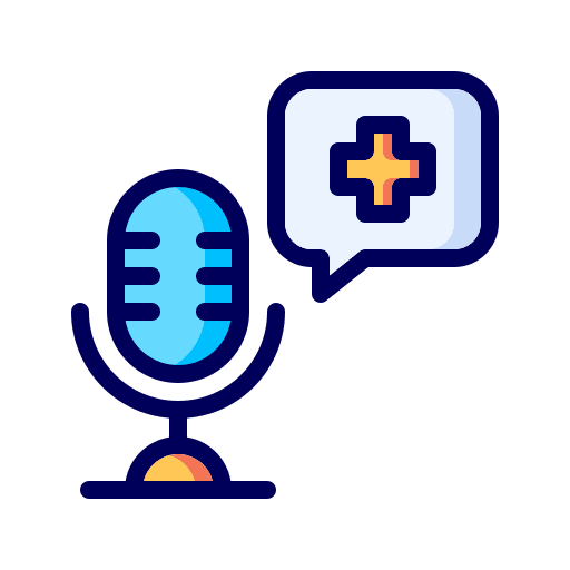 Voice recording voice recording medical podcast icon Voice recording voice recording medical podcast icon