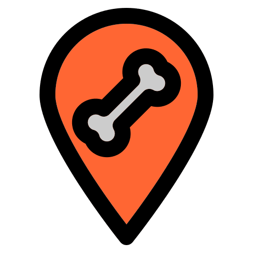 Location veterinary animal maps and location icon