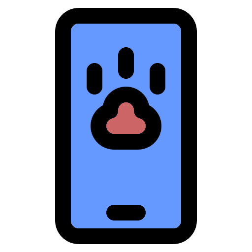 Pet care app animals pawprint icon