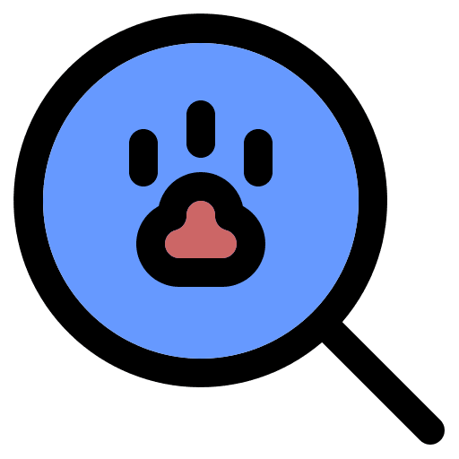 Search magnifying glass animal search icon Search magnifying glass animal search icon