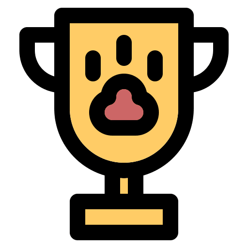 Trophy pet animals cup icon Trophy pet animals cup icon
