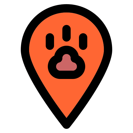 Location maps and location veterinary pet care icon Location maps and location veterinary pet care icon