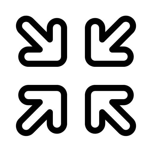 Exit full screen center arrows minimize icon Exit full screen center arrows minimize icon