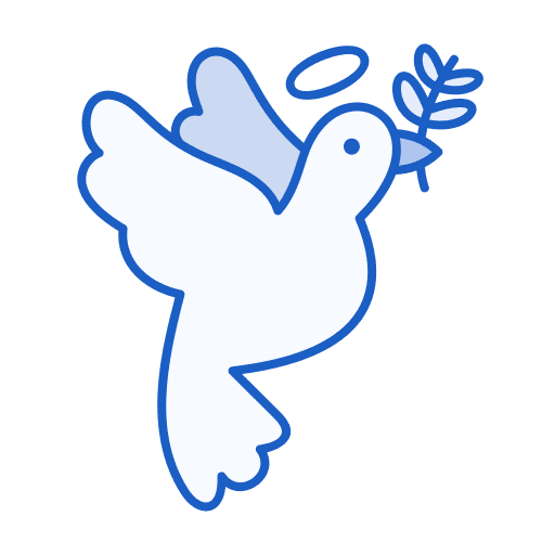 Holy spirit dove bird animal icon