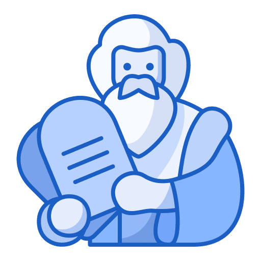 Moses ten commandments religion cultures icon