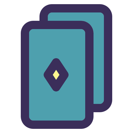 Card game activities hobbies and free time interest icon