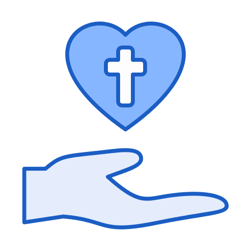 Heart hand love christianity icon Heart hand love christianity icon