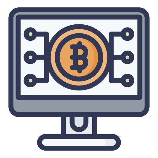 Computer computer digital money business and finance icon