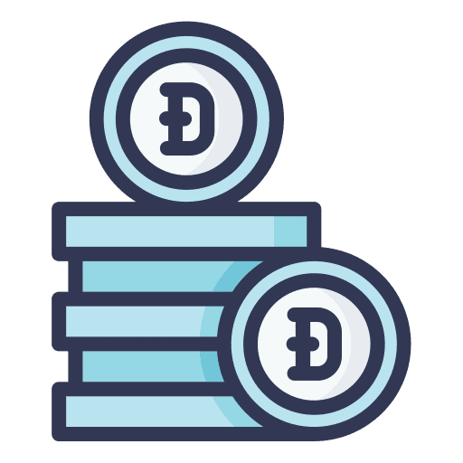 Dogecoin dogecoin brand business and finance icon Dogecoin dogecoin brand business and finance icon