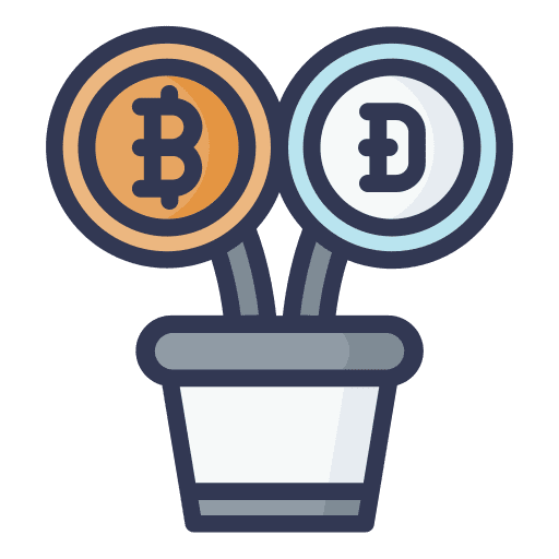 Investment investment plant digital currency icon Investment investment plant digital currency icon