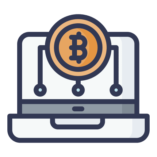 Laptop online payment computer cryptocurrency icon Laptop online payment computer cryptocurrency icon