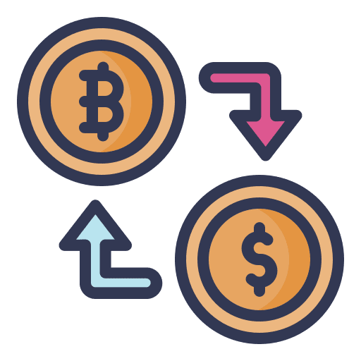 Money exchange money business and finance bitcoin icon Money exchange money business and finance bitcoin icon