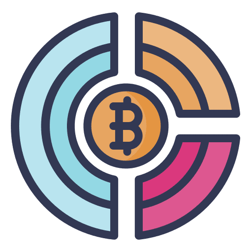 Pie chart graphic business digital money icon Pie chart graphic business digital money icon