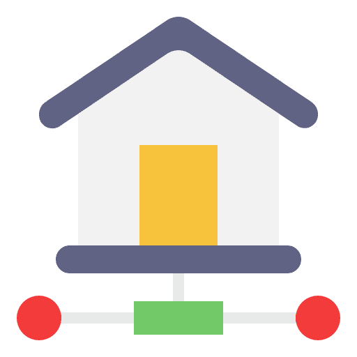 Smart home settings house ui icon