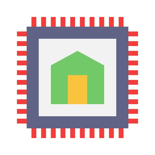 Cpu microchip smart home processor icon Cpu microchip smart home processor icon