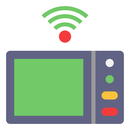 Microwave electric appliance smarthome internet of things icon Microwave electric appliance smarthome internet of things icon