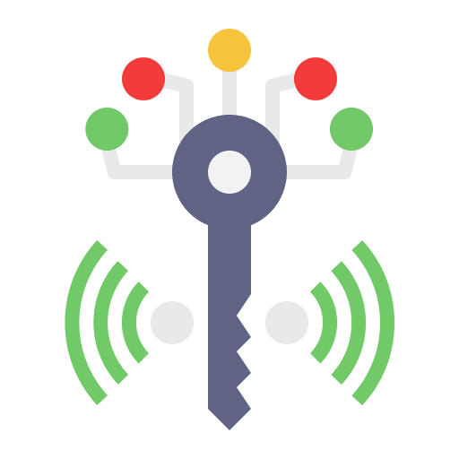 Smart key security internet of things home control icon Smart key security internet of things home control icon