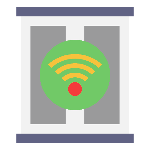 Window smart home home automation security icon Window smart home home automation security icon