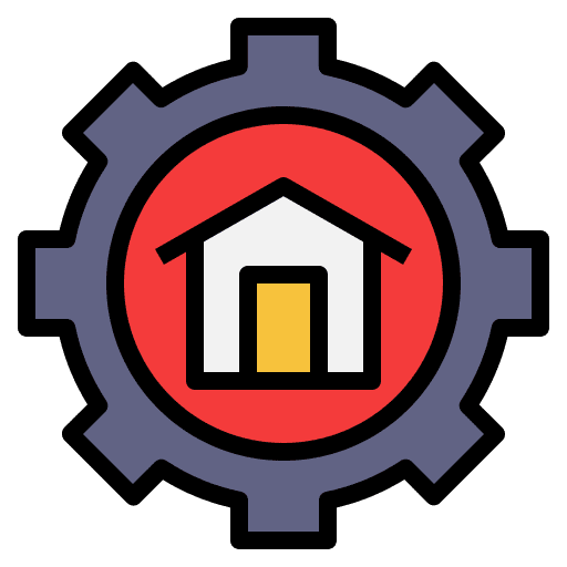 Home automation real estate smarthome technological icon Home automation real estate smarthome technological icon
