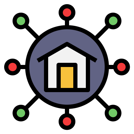 Internet of things house internet of things smart house icon Internet of things house internet of things smart house icon