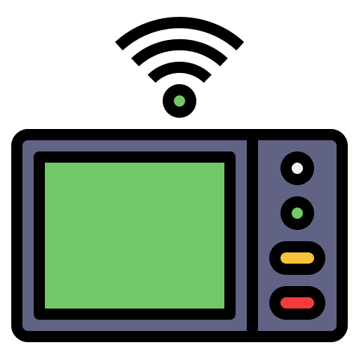 Microwave electronics internet of things wifi connection icon Microwave electronics internet of things wifi connection icon