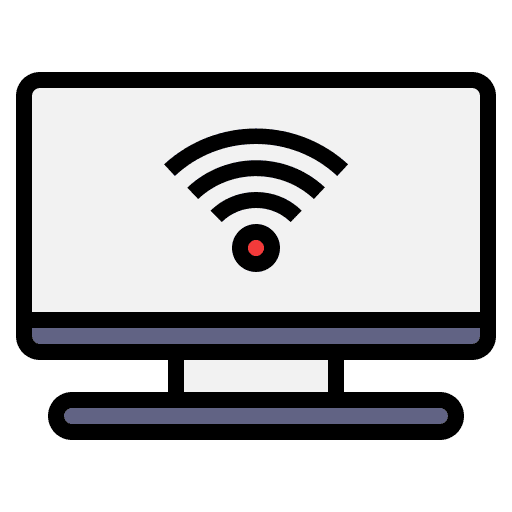 Smart tv internet of things remote television icon Smart tv internet of things remote television icon