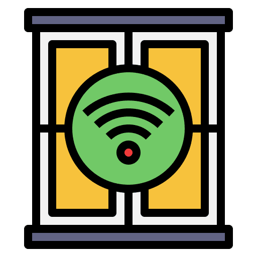 Window smart home prevention smart curtain icon Window smart home prevention smart curtain icon