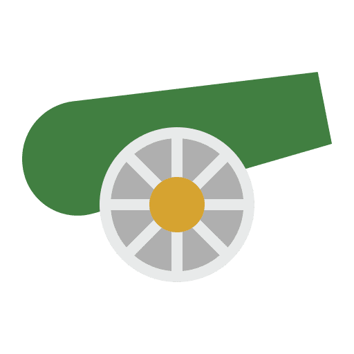 Cannon artillery cannon shooting icon