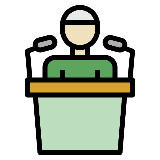 Sermon announcement professions and jobs muslim icon