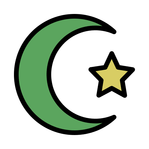 Half moon islamic ramadan crescent moon icon Half moon islamic ramadan crescent moon icon